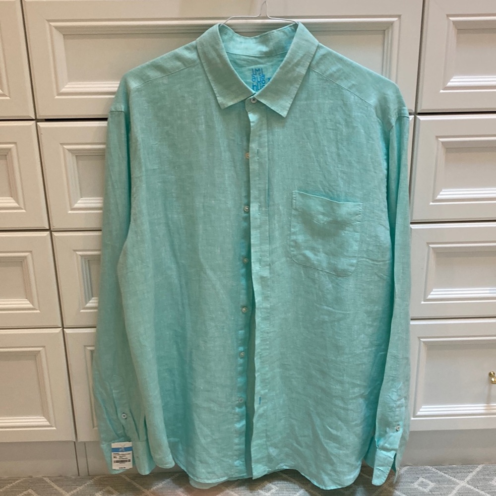 NWT Men’s linen J McLaughlin shirt